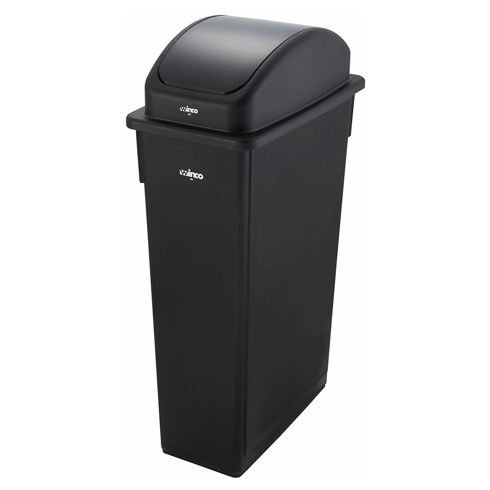 Winco PTC-23SG, 23-Gallon Gray Slender Trash Can