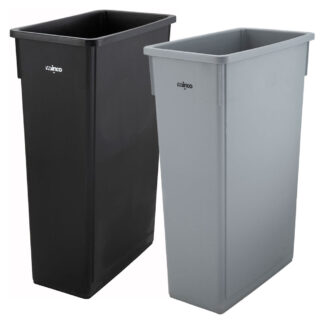 Winco PTCS-23L, 23 Gallon Blue Recycle Tall Square Plastic Trash Can