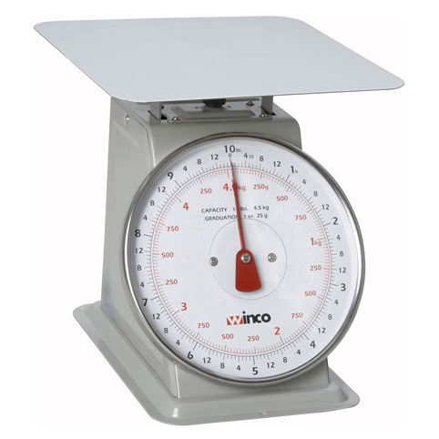 Winco 10 lb/4.55 kg Receiving Scale, 8″ Dial (SCAL‑810) | Paragon Food ...