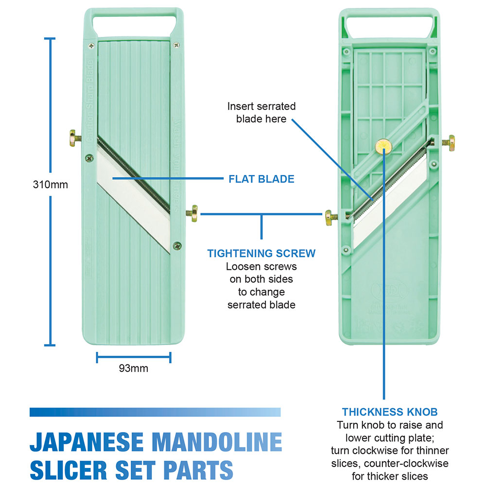 Winco MDL-5P, Japanese Mandoline Slicer Set