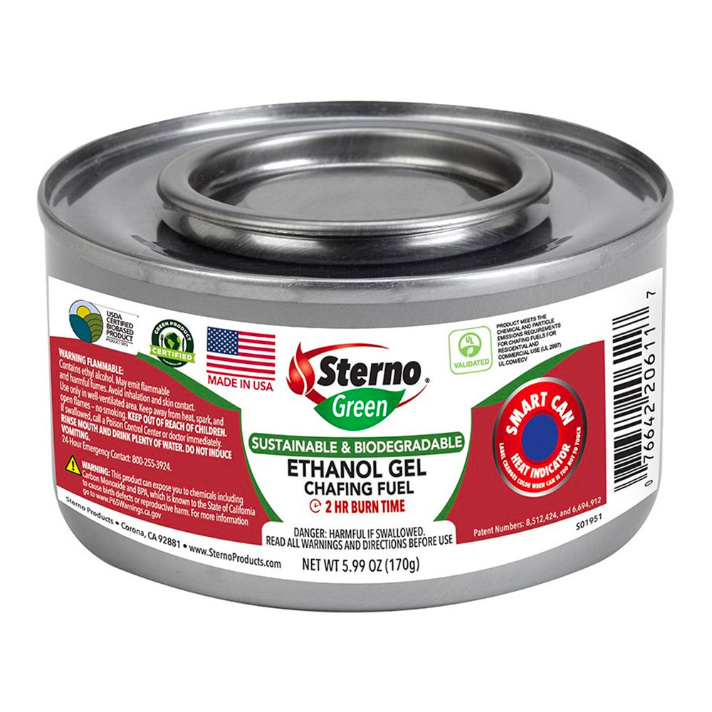 Sterno 2 Hour Green Ethanol Gel, 6 oz (20614) | Paragon Food Equipment