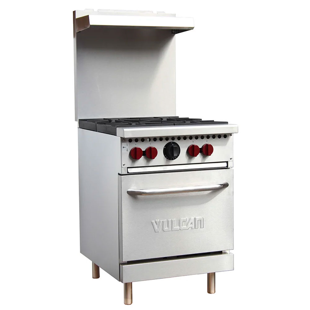 Vulcan SX Series 24 Gas Range 4 Burner 1 Space Saver Oven SX244B   SX24 4B 02 